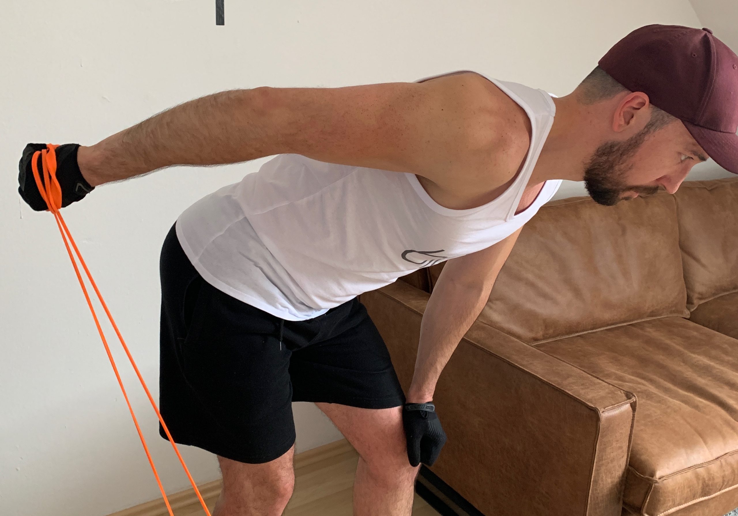 Triceps Kickbacks With Resistance Bands