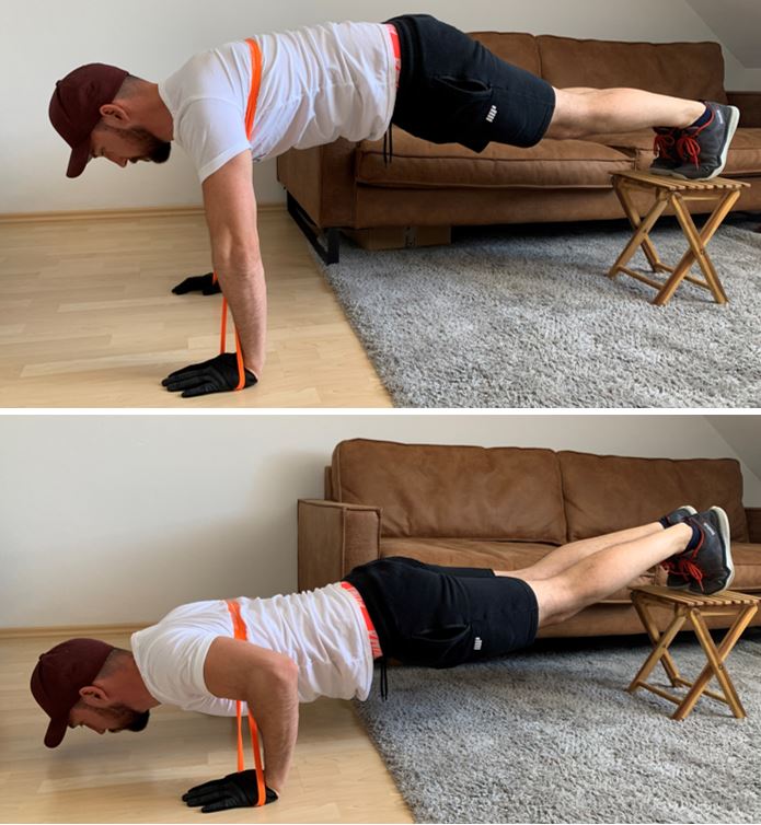 Push up elevated